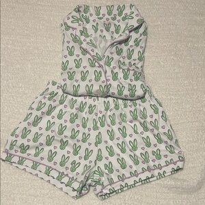Roller Rabbit Bunny Pajamas - Green and Purple